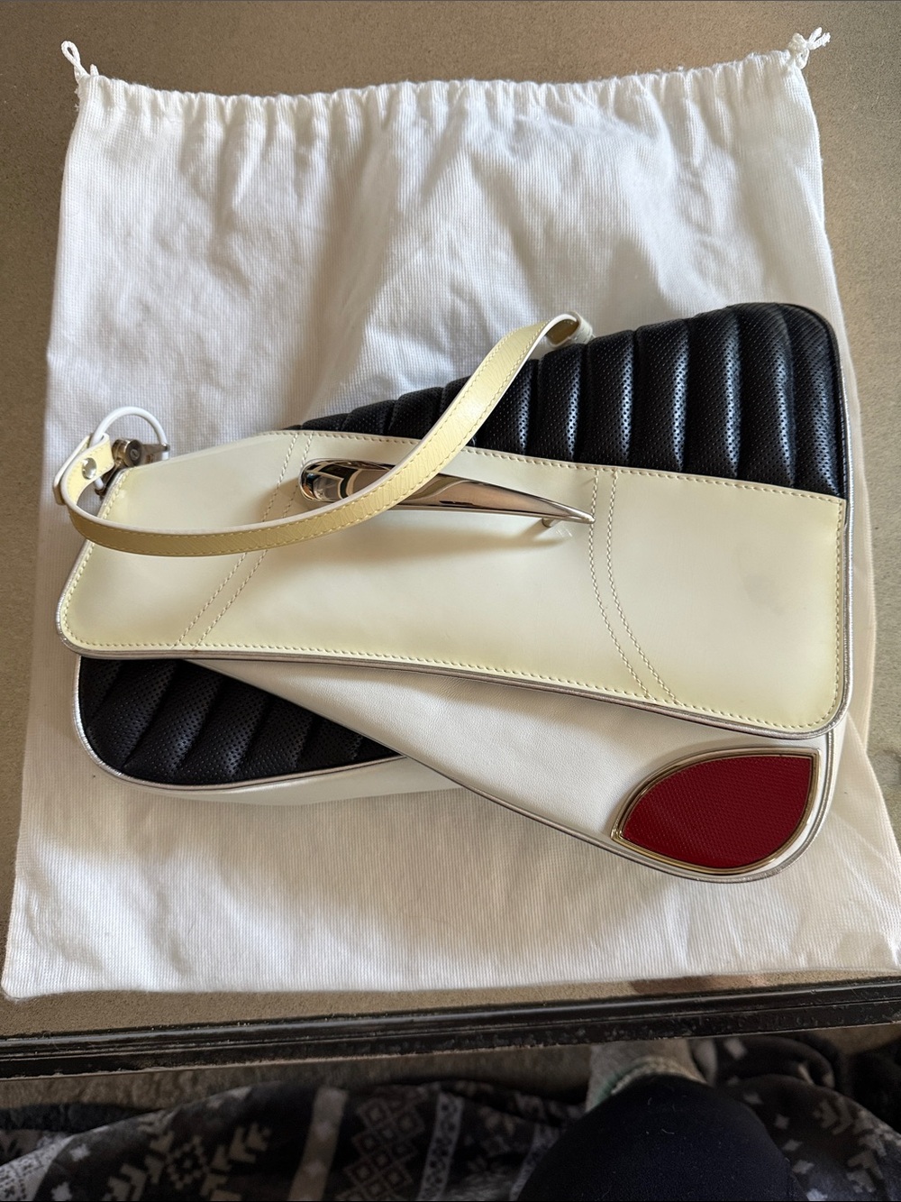 Christian Dior vintage license plate pocketbook preowned